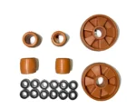 Kit rodas de poliuretano com rolamentos completo
